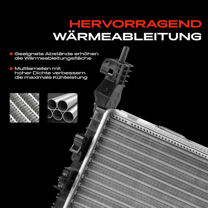 Frankberg Kühler Wasserkühler Motorkühler Schalt-/optional Automatikgetriebe Kompatibel mit Meriva X