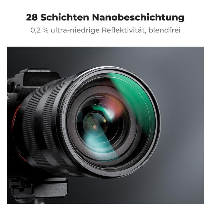 K&F Concept Nano-X Serie Black-Mist 1/4 Filter Filter & Black-Mist 1/8 Filter，52mm Black Promist Fil