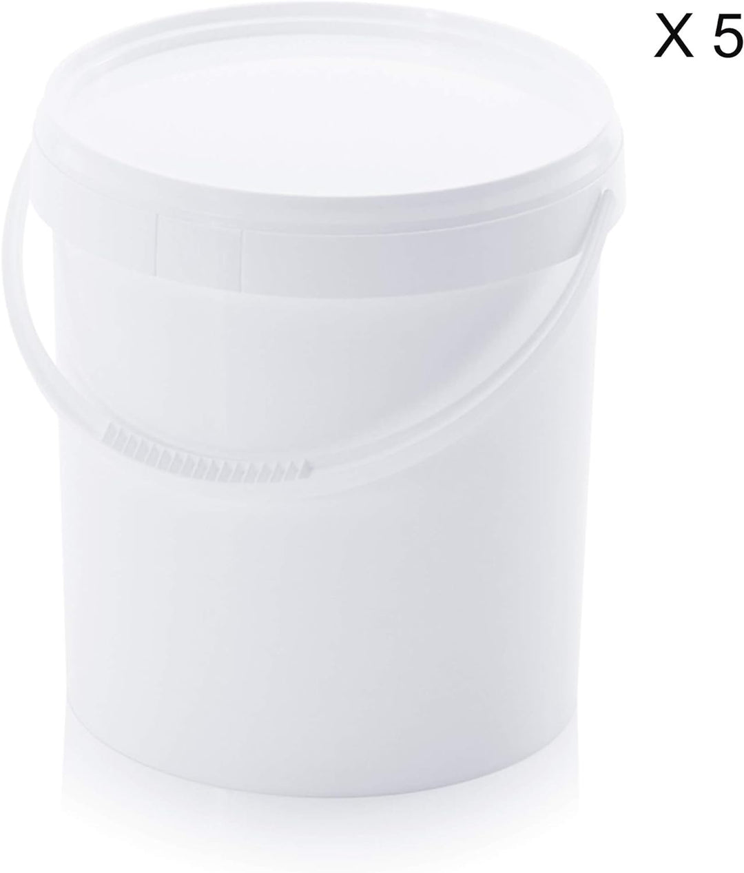 MARKESYSTEM – Catering Eimer – Packung mit 5 x 10,8 L – Eimer aus Kunststoff mit Deckel – stapelbare