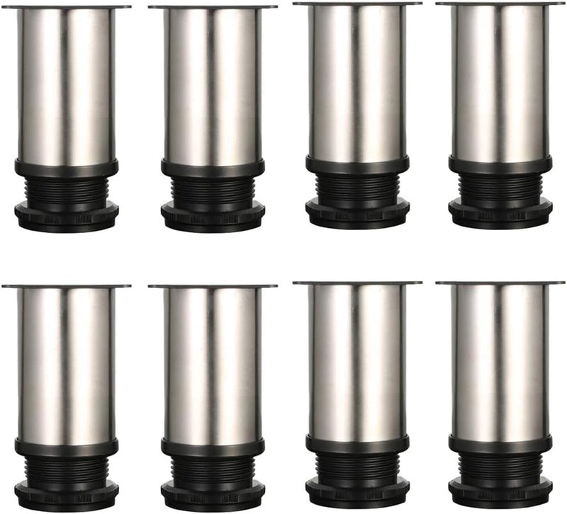 Qrity 8X Tischbeine Edelstahl, Füsse verstellbar, möbelfüsse verstellbar füsse für möbel, Beine für