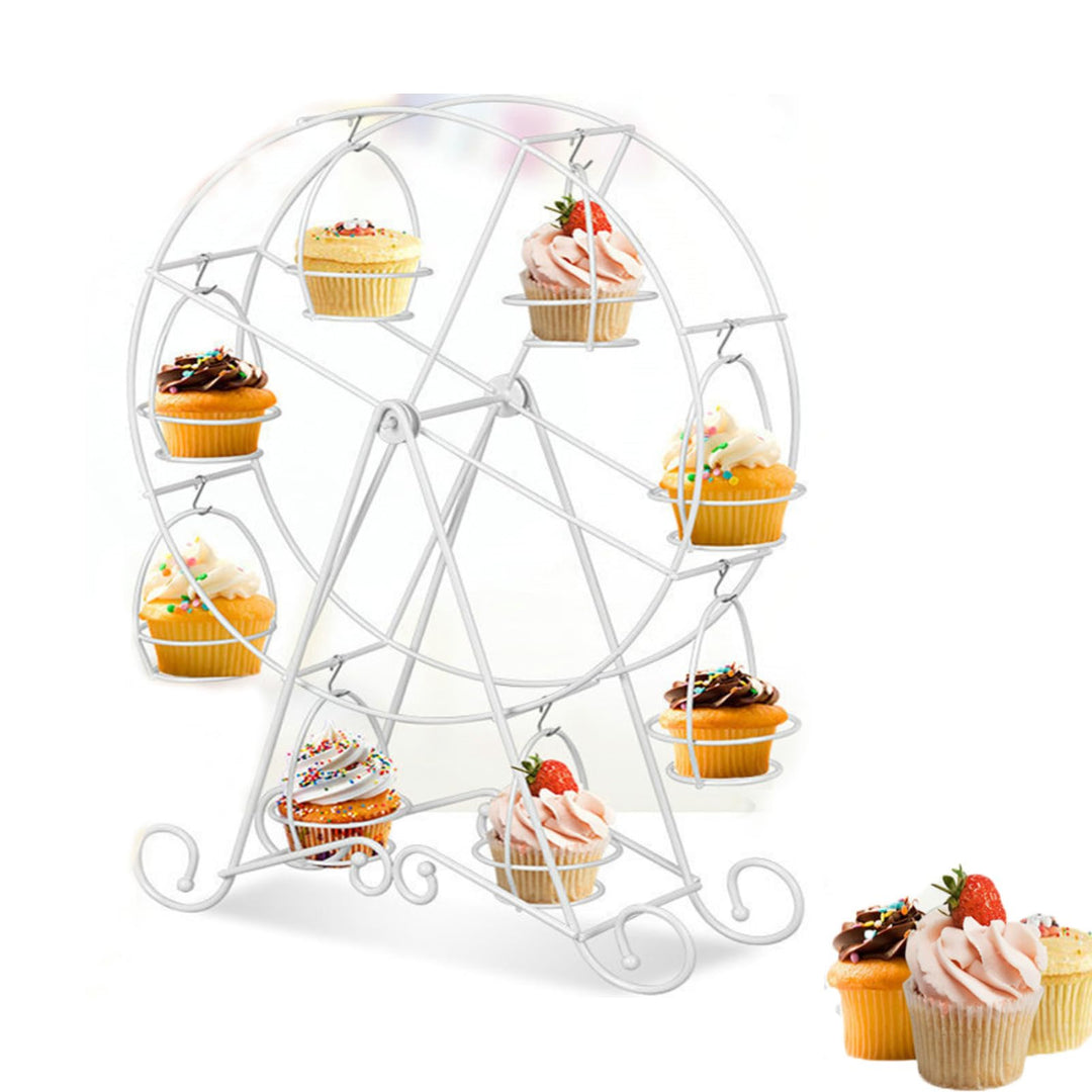 Cupcake-Riesenradständer, Drehbarer Cupcake-Halter Für 8 Cupcakes Für Geburtstagsfeier