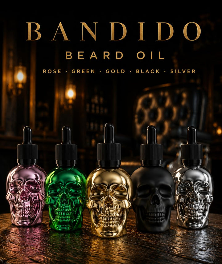 Bandido Barbershop Beard Oil 40ml Bart Öl für die tägliche Bartpflege von 3-Tage-Bart bis Vollbart B