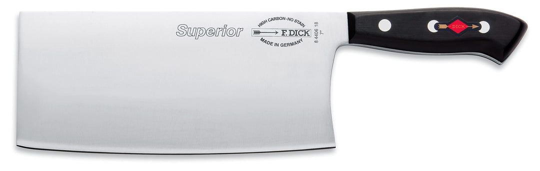 F. DICK Chinesisches Kochmesser, Chopper, Superior (Küchenmesser mit Klinge 18 cm, X55CrMo14 Stahl,