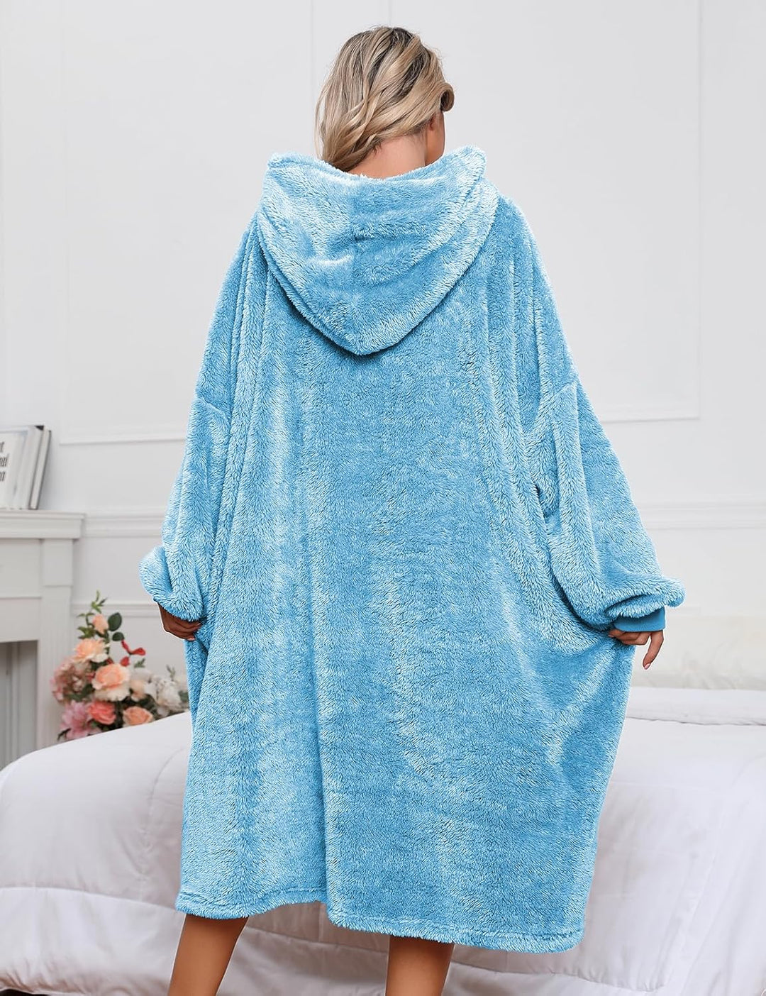 UMIPUBO Hoodie Decke Damen Oversize Sherpa Deckenpullover Blanket Hoodie Warm Winterpullover Decken