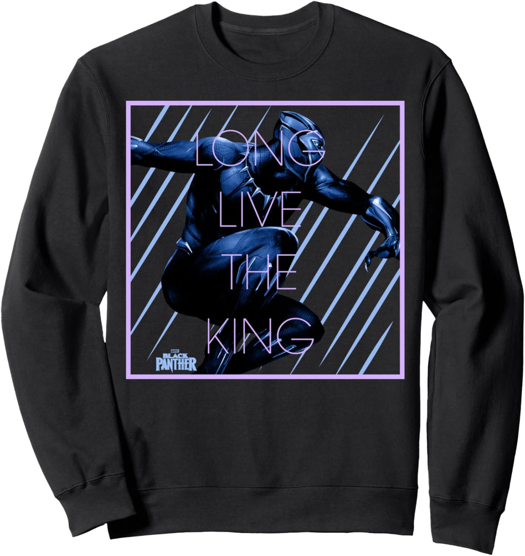 Marvel Black Panther T'Challa Lives Long Box Sweatshirt