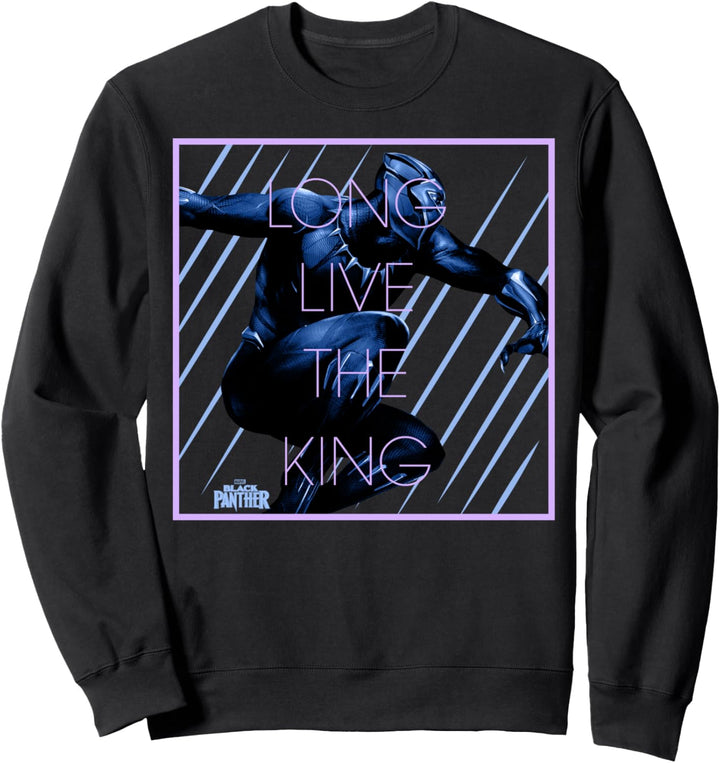 Marvel Black Panther T'Challa Lives Long Box Sweatshirt