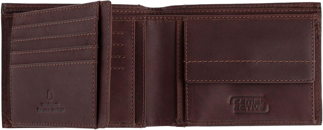 camel active bags Niagara Herren Geldbörse RFID Querformat Leder Mittelgross Braun 12 x 2 x 9,5 Brow