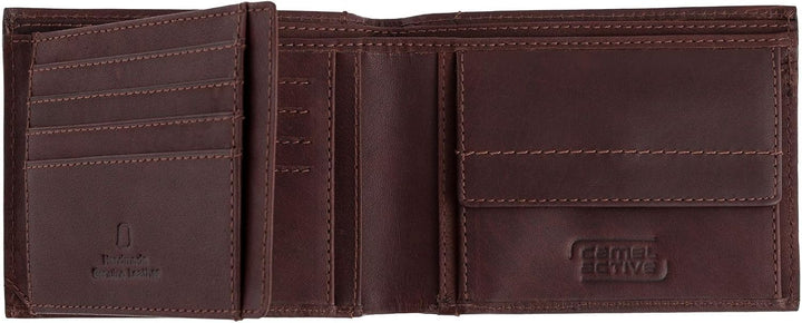 camel active bags Niagara Herren Geldbörse RFID Querformat Leder Mittelgross Braun 12 x 2 x 9,5 Brow