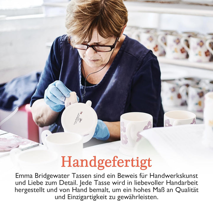 Emma Bridgewater Mr und Mrs Tassen Set, 2 Stück, grosse Tasse 1/2 Pint, Steingut Keramik Kaffeetasse