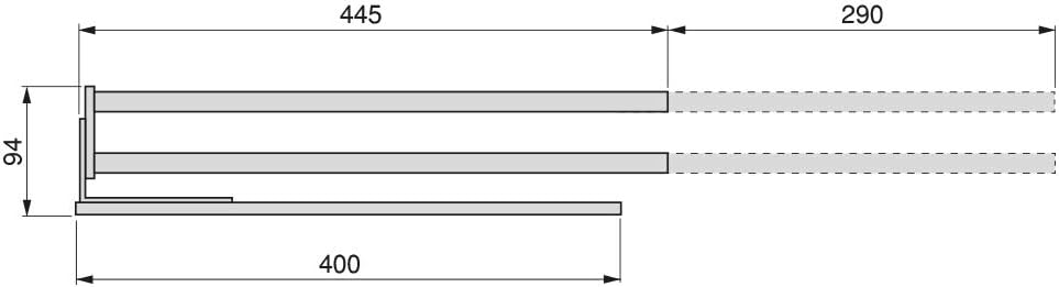 Emuca - Ausziehbarer Handtuchhalter mit 2 Armig, handtuchauszug küche oder bad aus weissem Aluminium