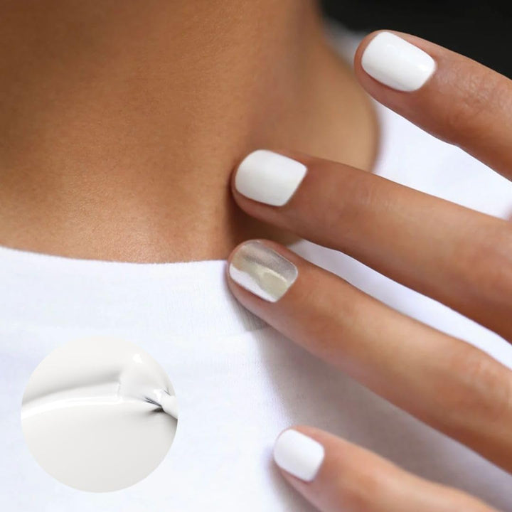 Manucurist Green Flash™ Weiss Gel Nagellack Snow - Hema Free UV Lack, 12-Free Lack, Bio-basiert - Nä