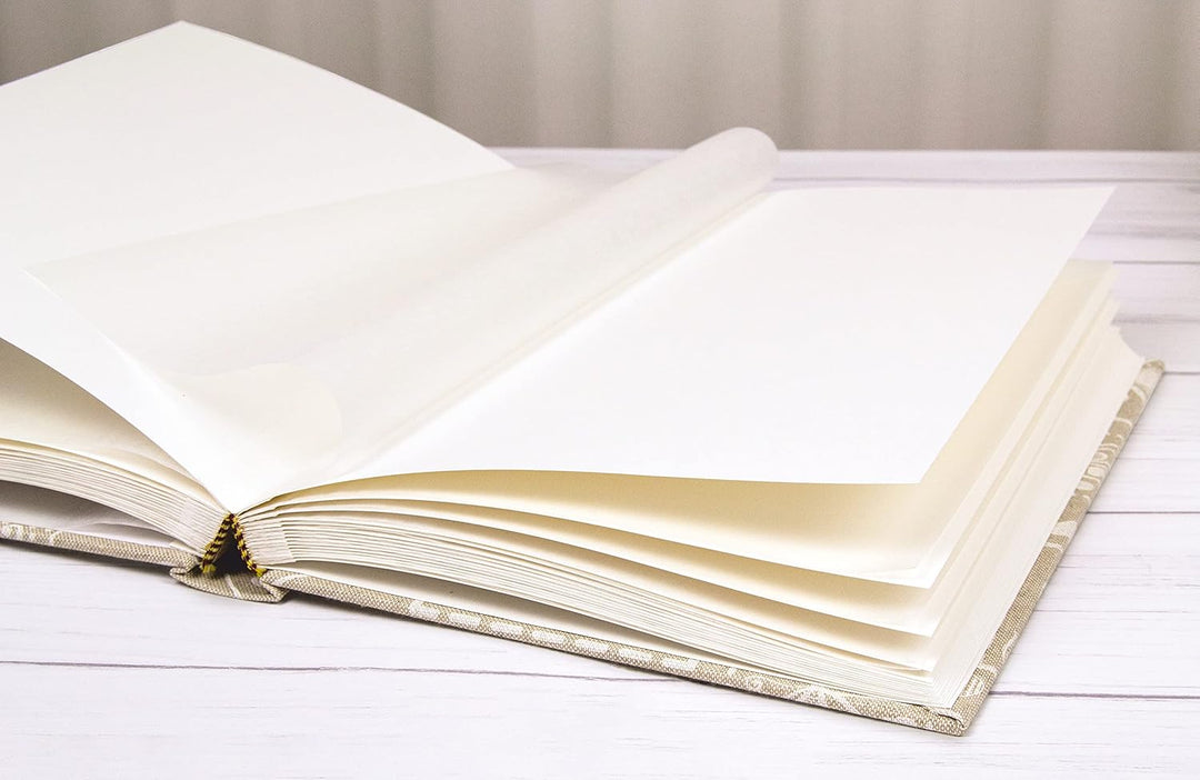 Fotoalbum 31 x 31/40 g (80 Seiten) aus Seidenpapier, Einband aus bedrucktem Papier mit matter Kunsts