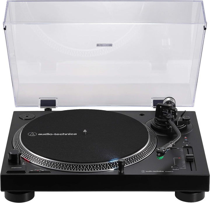 Audio-Technica LP120xBTUSB Direktangetriebener Plattenspieler (Bluetooth & USB) Schwarz Black USB an