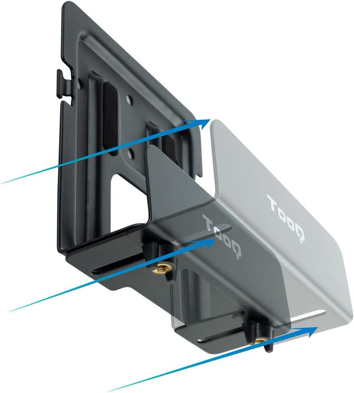 TOOQ TQMPM4776 - Universal-Wandhalterung für Media Player, Router, MiniPC, Farbe Schwarz