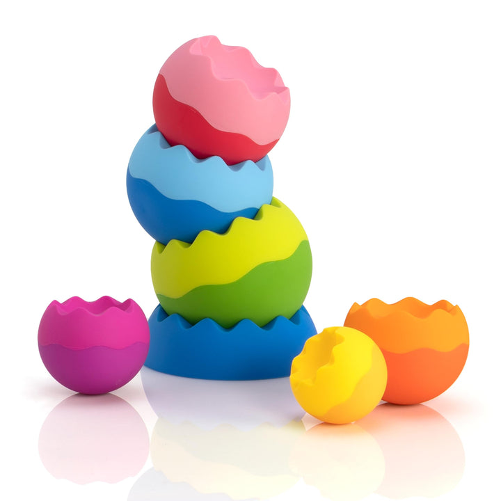 Fat Brain Tobbles Neo, Fat Brain Toys, Stacking Toys for Toddlers, Stacking Toy with Colours, Soft S
