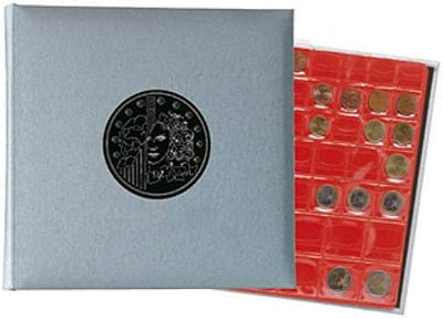 Exacompta 96105E Premium Münzalbum Numismatik mit 5 Seiten für je 43 Münzen in 20, 25 und 30mm, getr