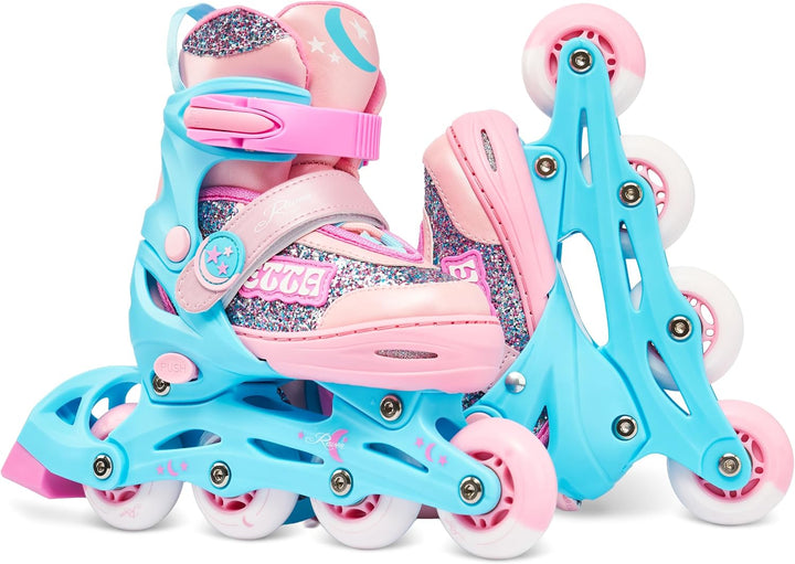 RAVEN 3in1 Inline Skates Triskates Rollschuhe Inliner für Kinder Mädchen verstellbar Geburtstag Gesc