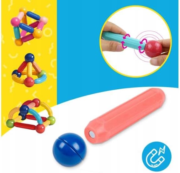 Kinderplay Grosses magnetischen Bausteinen und Stangen Spielzeugset KP4192