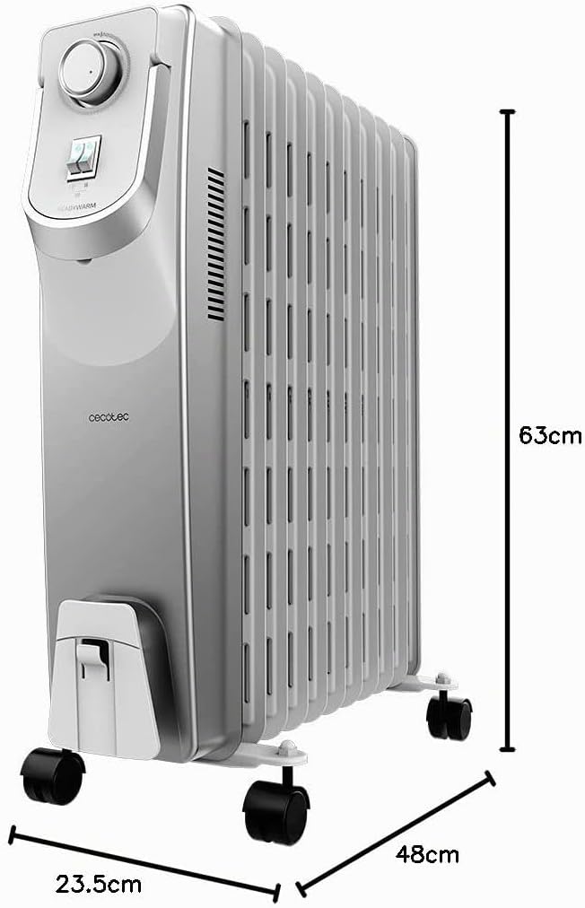 Cecotec Ölkühler ReadyWarm 11000 Space 360º. 11 Modulen, 2500 W, 360º-Technologie, 3 Leistungsstufen