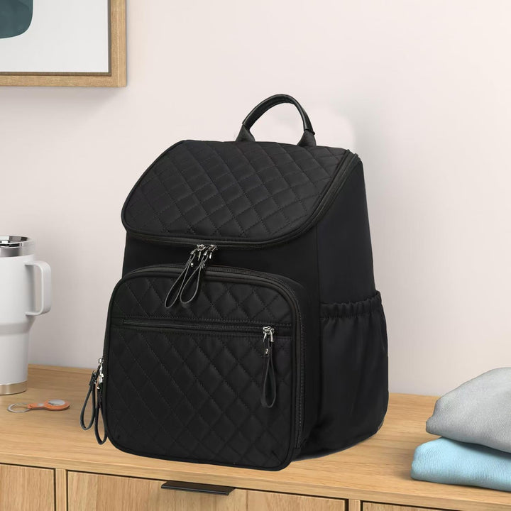 Baby Wickeltasche Grosser Wickelrucksack mit Multifunktions-Babytaschen Passform für Kinderwage L Sc