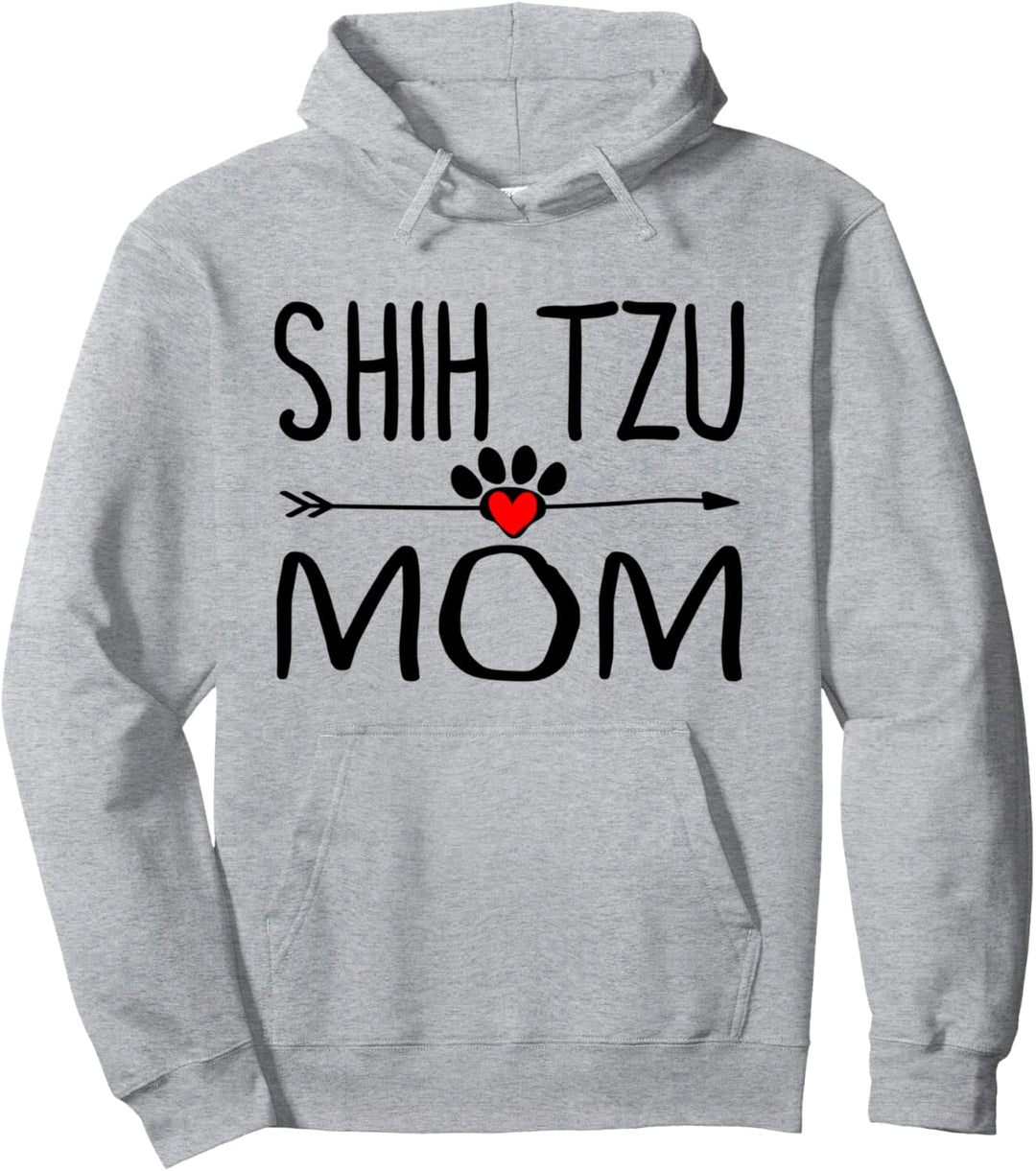 Shih Tzu Mom Gifts for Women, Parents, and Dog Owners Funny Pullover Hoodie