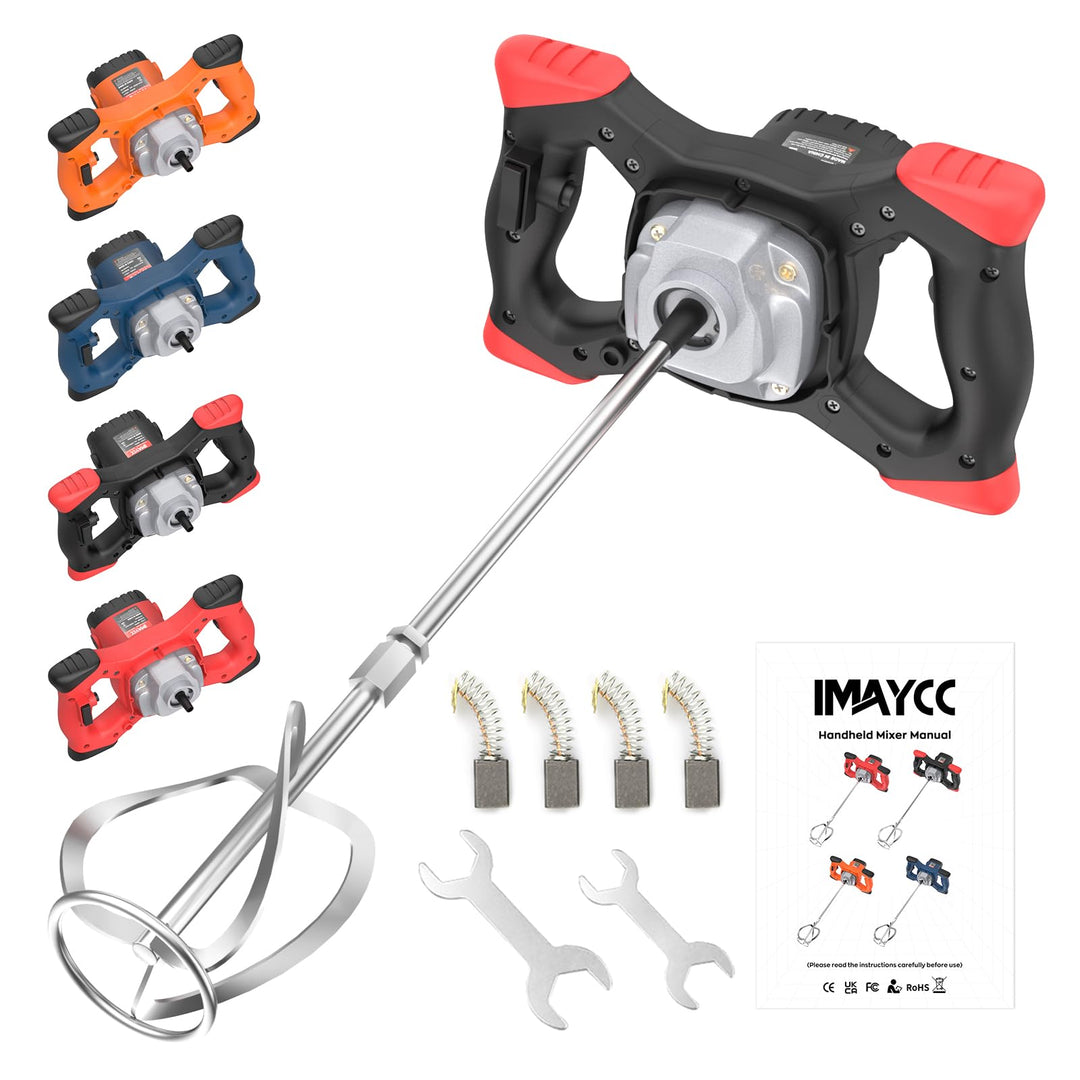 IMAYCC Neu Mörtelrührer, 2100W Betonmischer, Rührwerk Beton with 6 Speed, Quirl Mörtelrührer m14, Rü