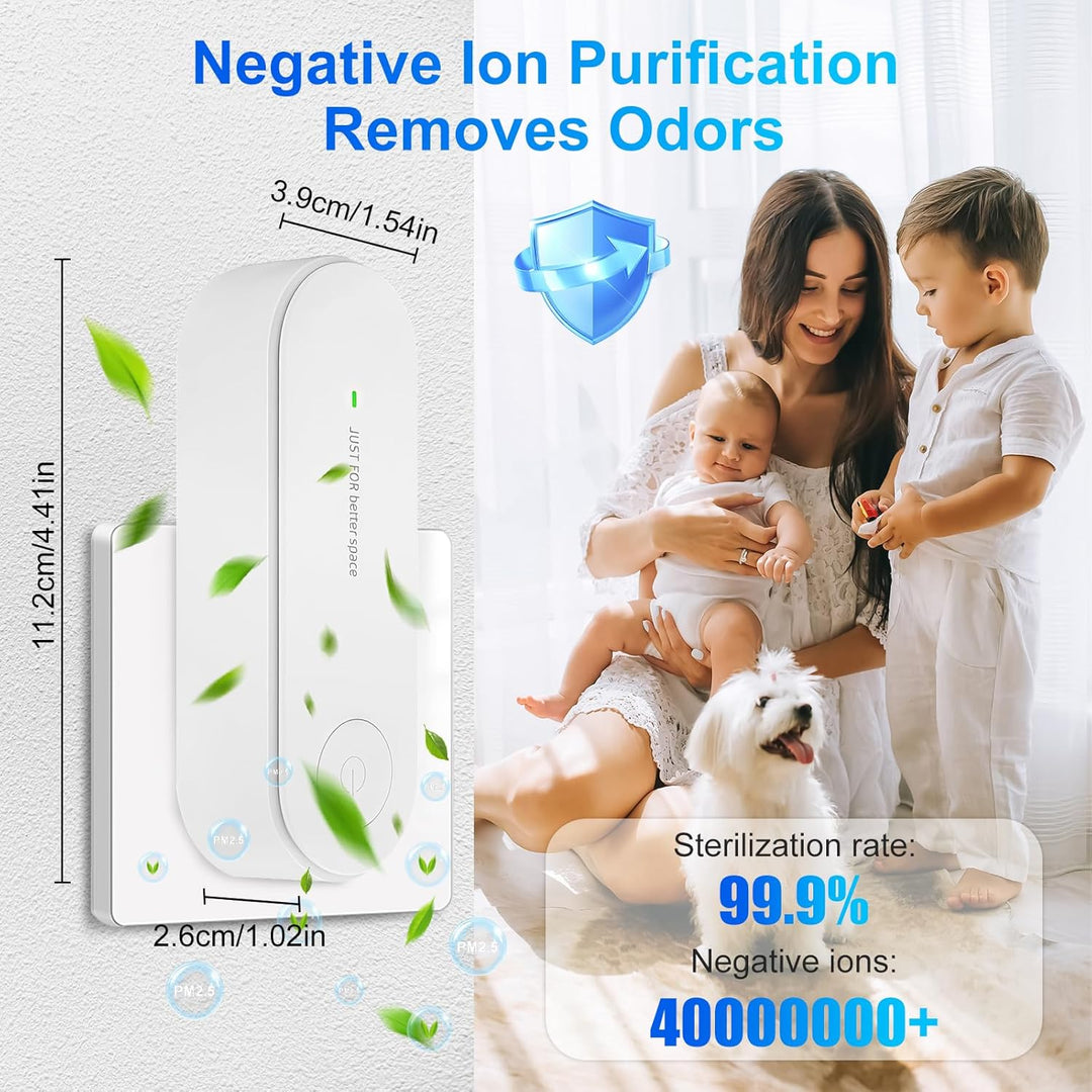 Flintronic Air Purifier, 3PCS Plug in Air Purifier IonizerGenerator, Negativ Ionen Luftreiniger für