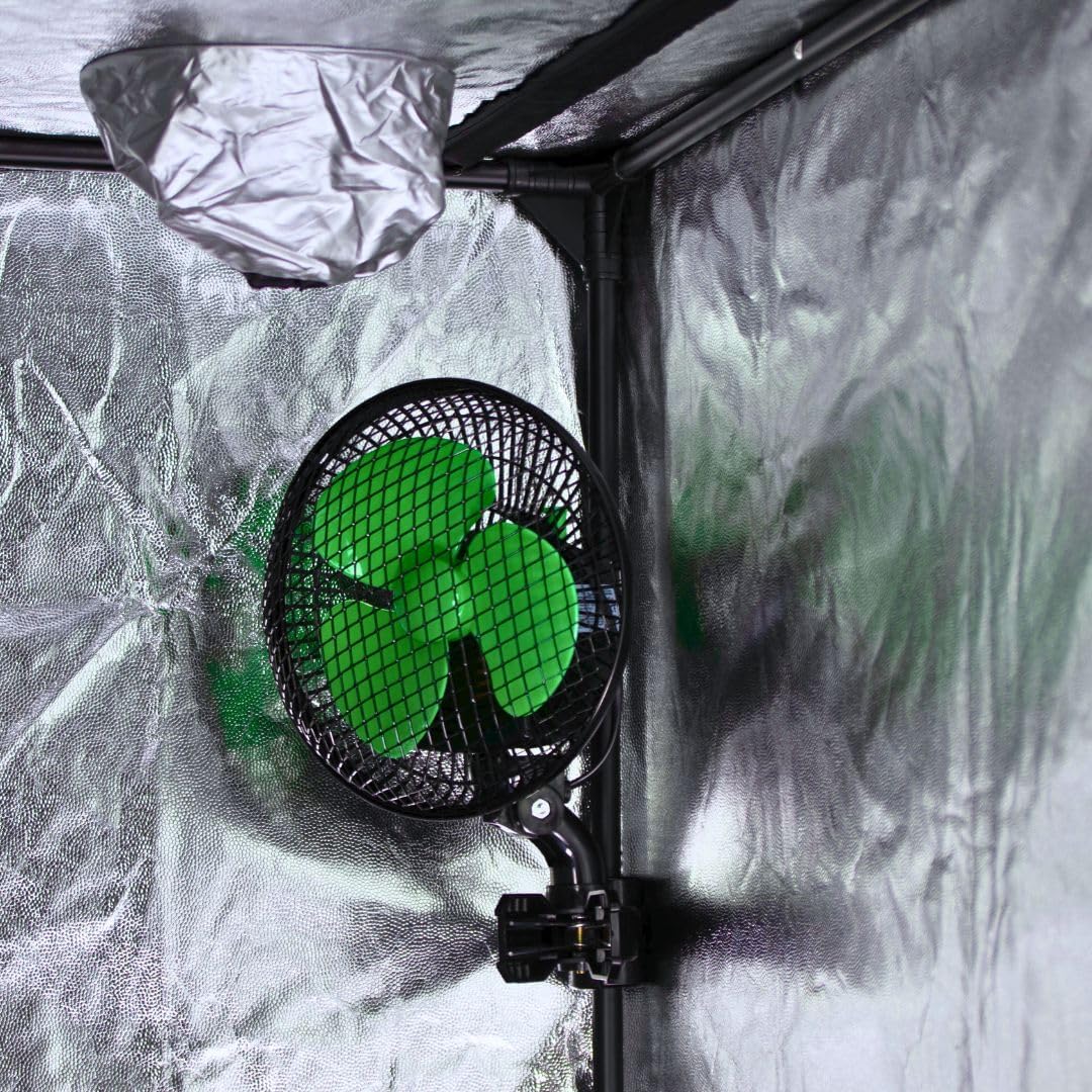 Weedness Airontek Clip-Ventilator Oszillierend mit Stangen-Halterung 20 Watt 2-Stufig - Grow Indoor