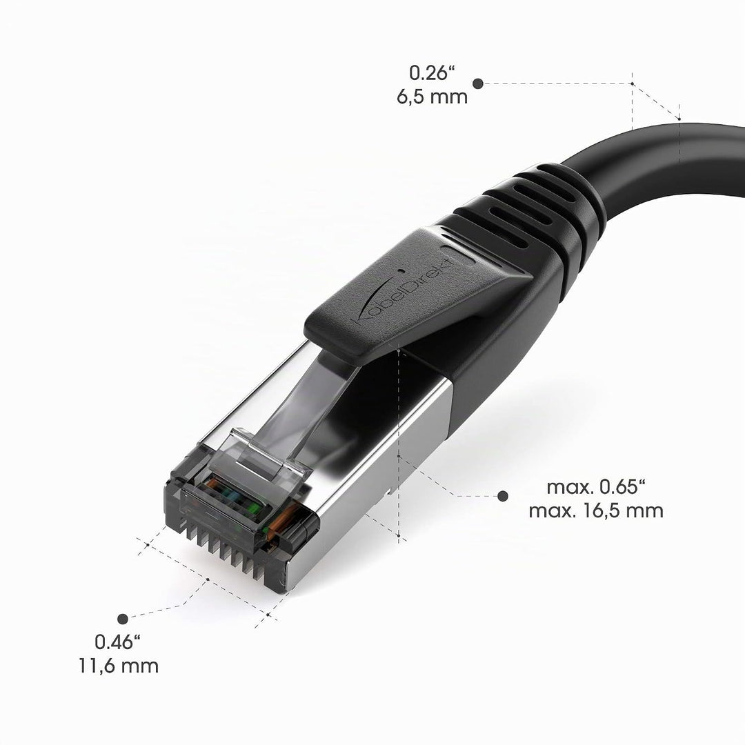 KabelDirekt – Cat 8 Netzwerkkabel, 40 Gigabit, flexibel &amp; bruchfest konstruiert – 5m (LAN Kabel/Ethe
