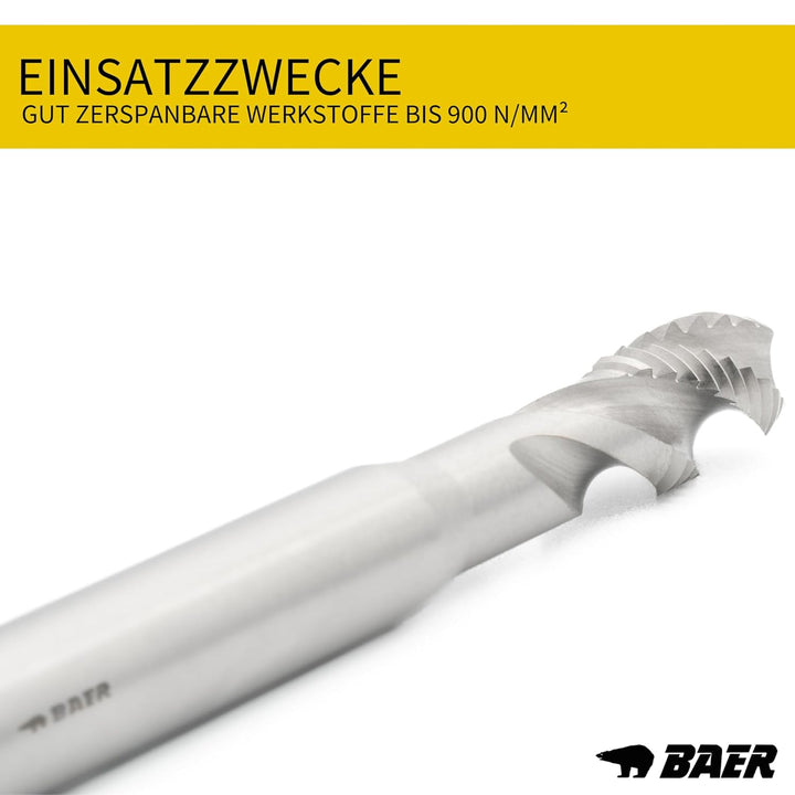 BAER Gewindeschneider Set M3 - M12: HSSE Maschinengewindebohrer Sackloch, Kernlochbohrer: M3 - M12 -