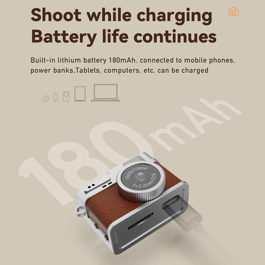 LICAEVEY Kamera-Schlüsselanhänger, 1080P HD Mi NI-Retro-Digitalkamera mit 32 GB SD-Karte, 0,96-Zoll-