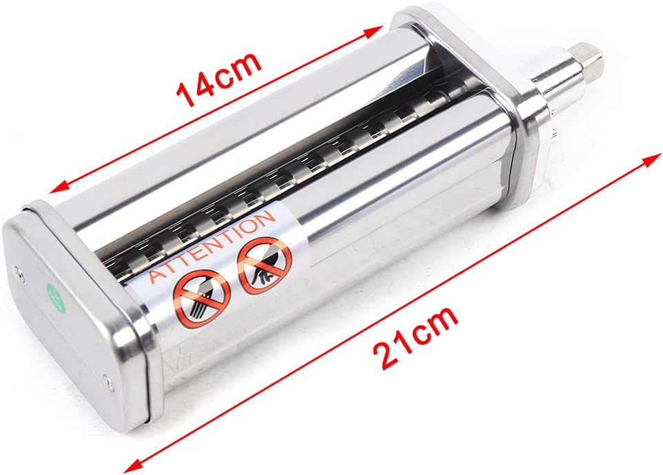 Pastaaufsatz Nudelaufsatz Küchenmaschine Mixer Edelstahl Zubehör 8 Variable Dickeneinstellungen für