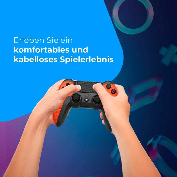 NK Wireless Controller für PS4 / PS3 / PC/Mobile - Wireless Controller mit Dualshock, 6-Achsen-Erken