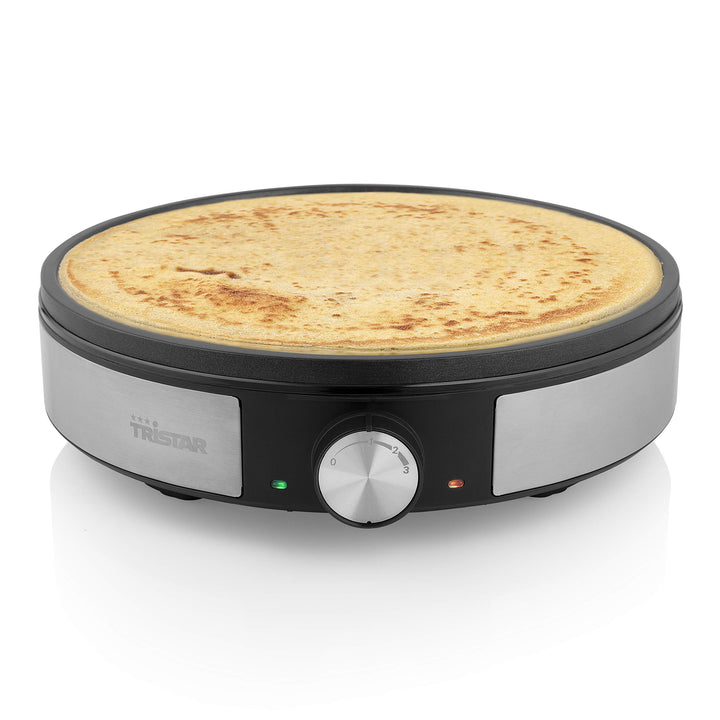 Tristar BP-2638 Crêpe-Maker - Durchmesser 30 cm - Inklusive Zubehör - Thermostat - Edelstahl - schwa