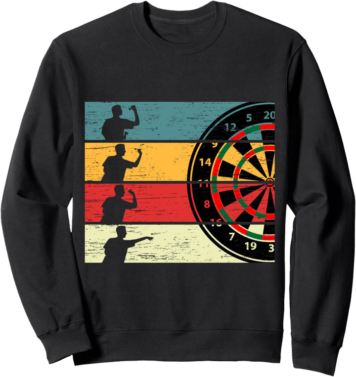 Herren Retro Vintage Dart Design für Dartspiel Darts Sweatshirt