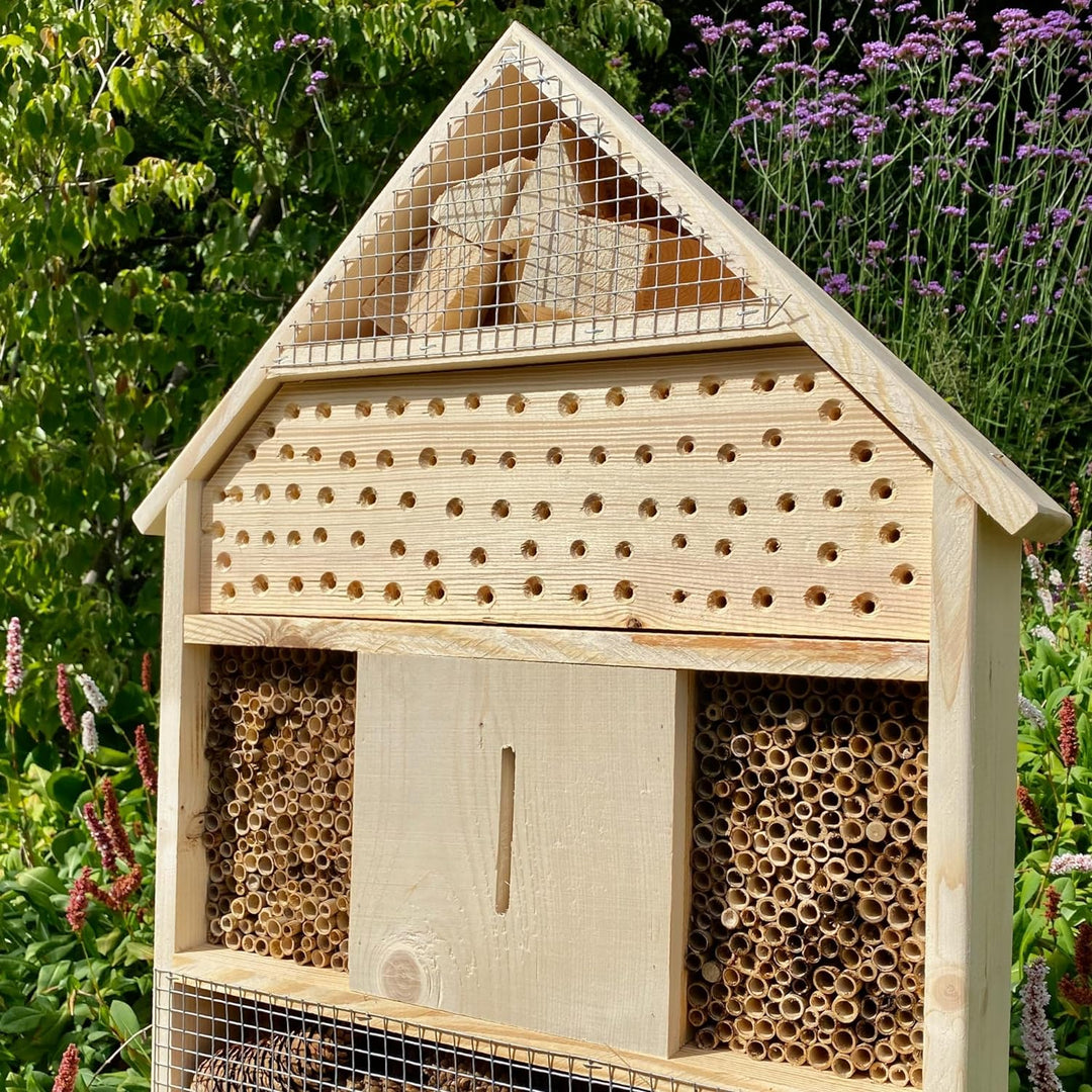GARTENETAGE Insektenhotel XXL/Naturbelassenes, massives Insektenhaus & Bienenhotel/Insektenhotel zum