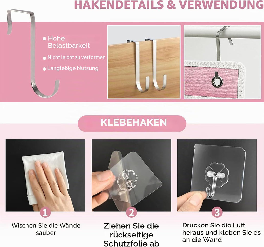 2 Stück Wand Organizer Tasche Hängekörbe Mit Grosser Mesh Abteilung Und 3 Taschen Tür Organizer Plat