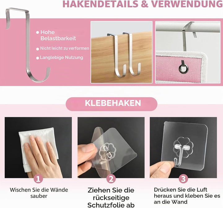 2 Stück Wand Organizer Tasche Hängekörbe Mit Grosser Mesh Abteilung Und 3 Taschen Tür Organizer Plat