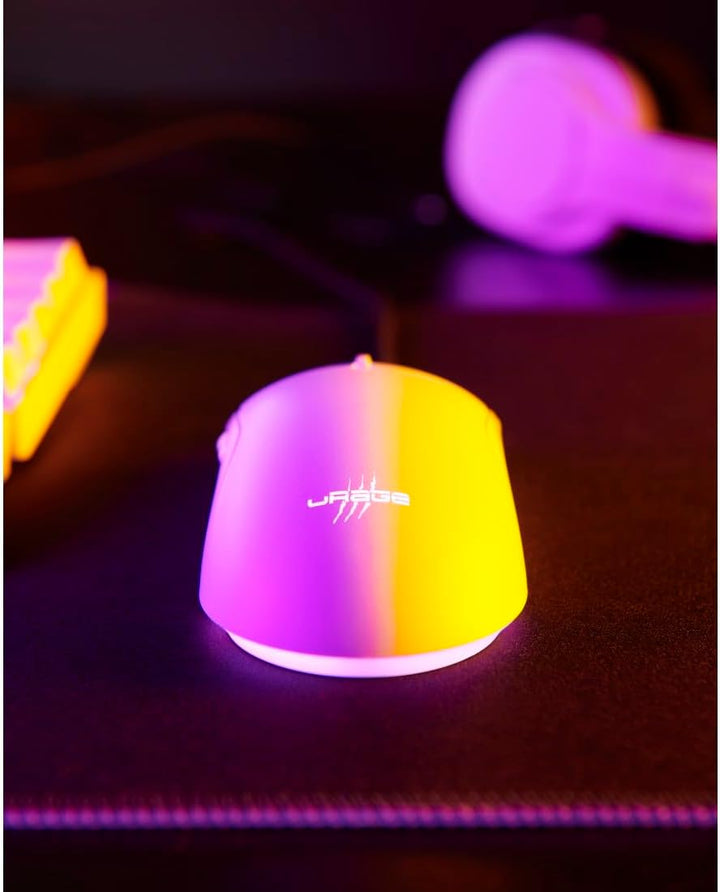 uRage Gaming-Maus mit Kabel „Reaper 250“ (Rainbow LED, ultra leicht, Rechtshänder, 6 programmierbare