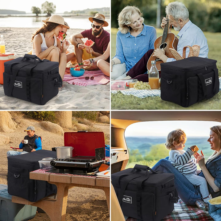 Grosse Kühltasche, 30L Wasserdicht Faltbar Kühlbox Thermotasche, Isoliert Thermo Kühl Tasche Picknic