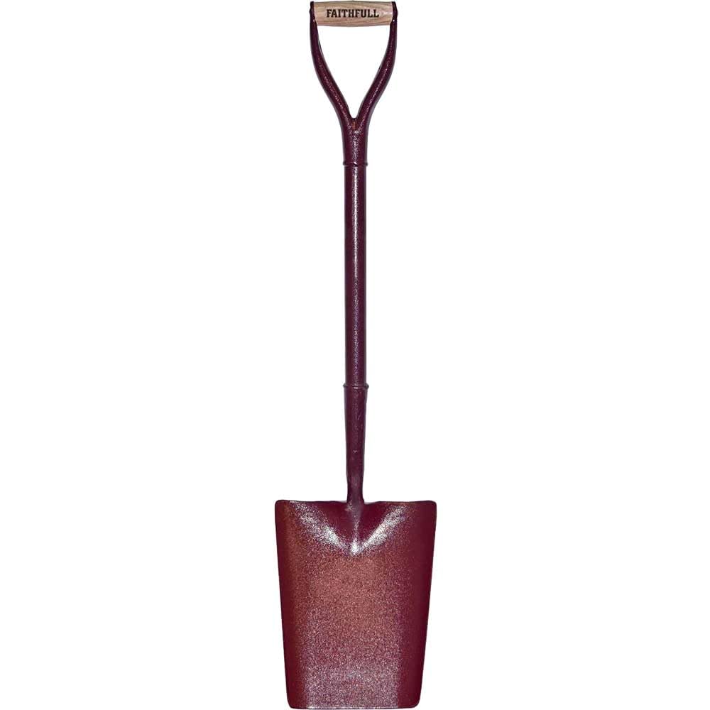 Faithfull All Steel Shovel Taper 2Myd, Maroon