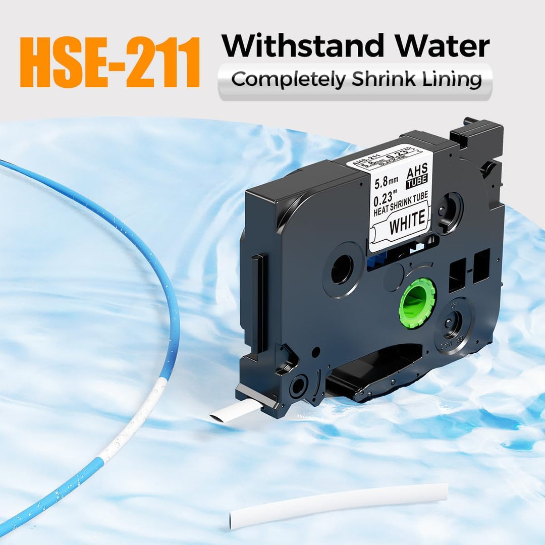3x Upwinning Hse-211 HSE211 Schrumpfschlauch 5.8mm Kompatible mit Brother Schrumpfschlauch HSe-211 5