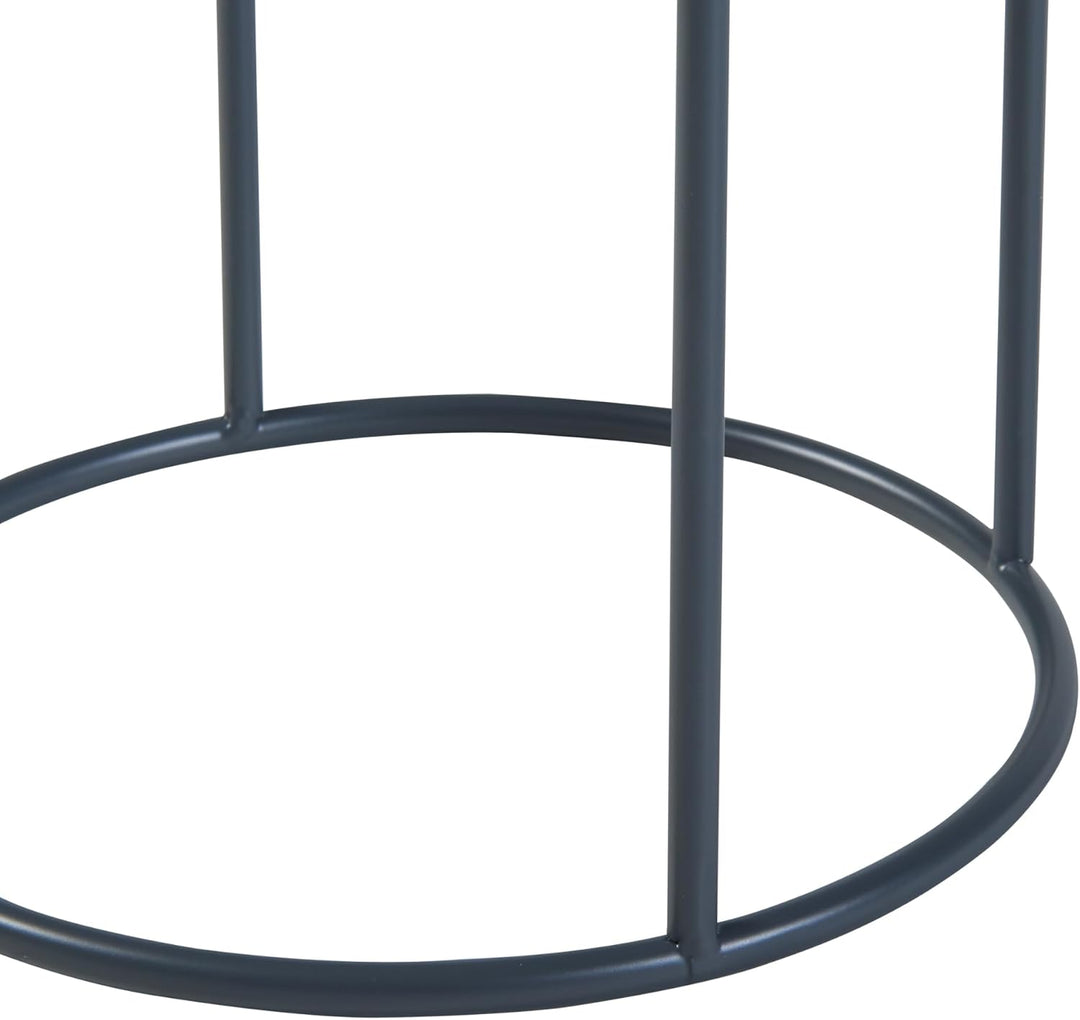 [en.casa] Blumenständer Assen Pflanzenständer mit Blumentopf Metall Schwarz Pflanzenregal 31,5 x 19,