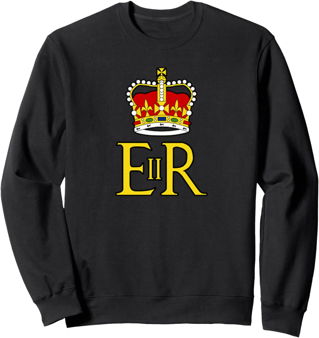 Queen Elizabeth II Royal Coat of Arms Emblem Monarch Crown Sweatshirt