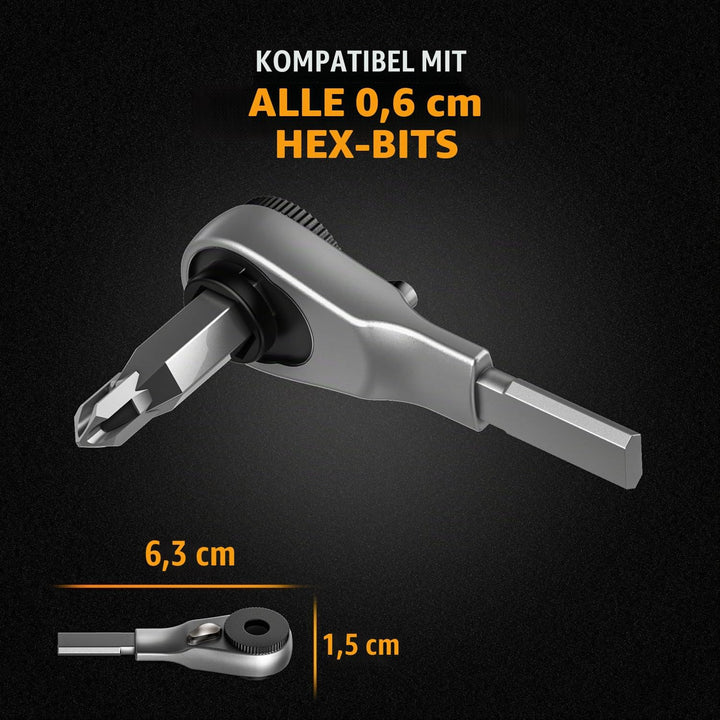 Galvanox Zusatz-Zubehör für Leatherman Multitools – Ratschen-Schraubendreher &amp; Flat-Bit-auf-6.35mm-S
