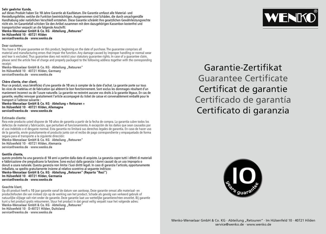 WENKO WC-Garnitur geschlossen Bosio Edelstahl glänzend - WC-Bürstenhalter, Edelstahl rostfrei, 9 x 4