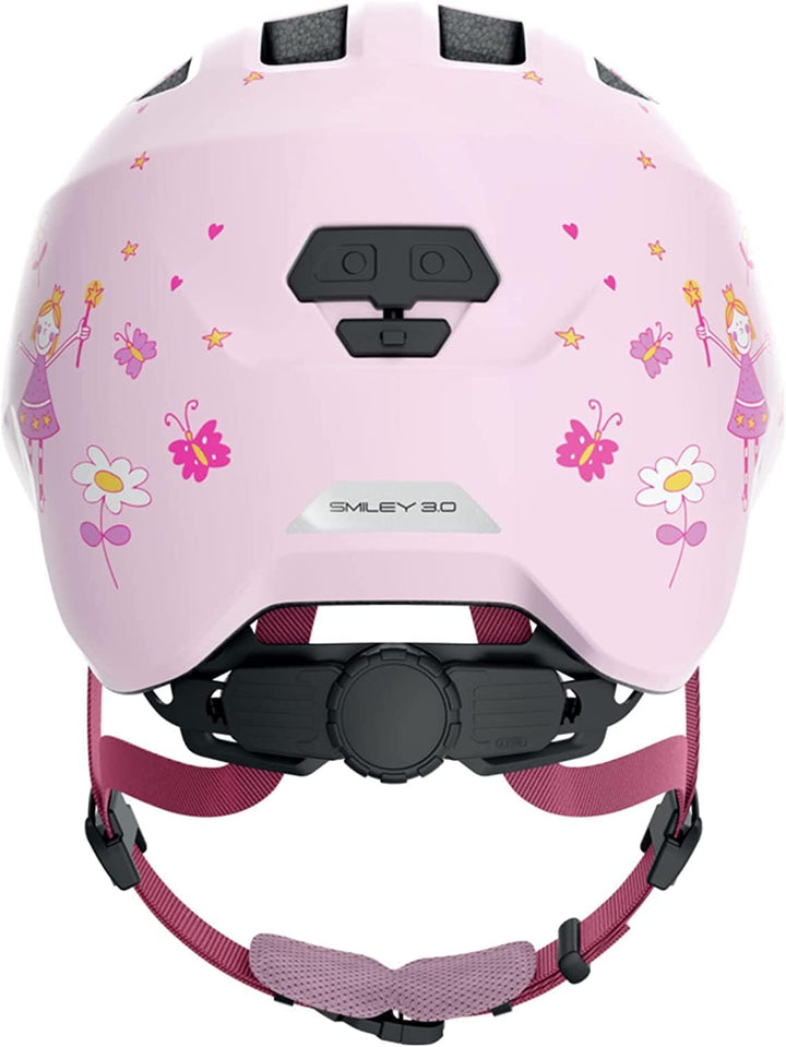 ABUS Kinderhelm Smiley 3.0 - Fahrradhelm mit tiefer Passform, kindergerechten Designs & Platz für ei