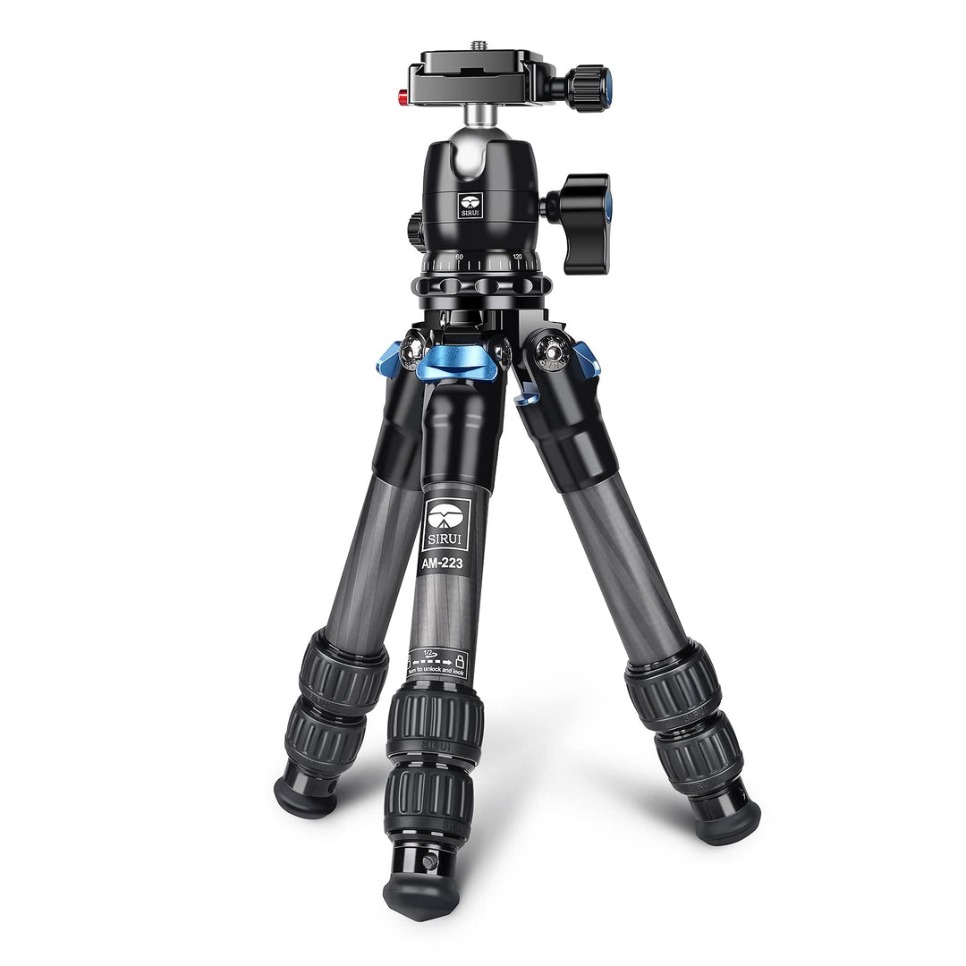 SIRUI AM223 Mini Camera Tripod Stativ,Klein Reisestativ Kamerastativ,Carbon Kamera Ministativ Tischs