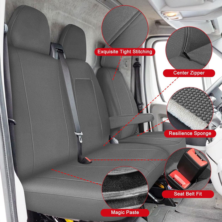 JUDANNA Sitzbezüge Auto für 2006-2025 FIAT Ducato Citroen Jumper- 2+1, Autositzbezüge Auto-Sitzschon