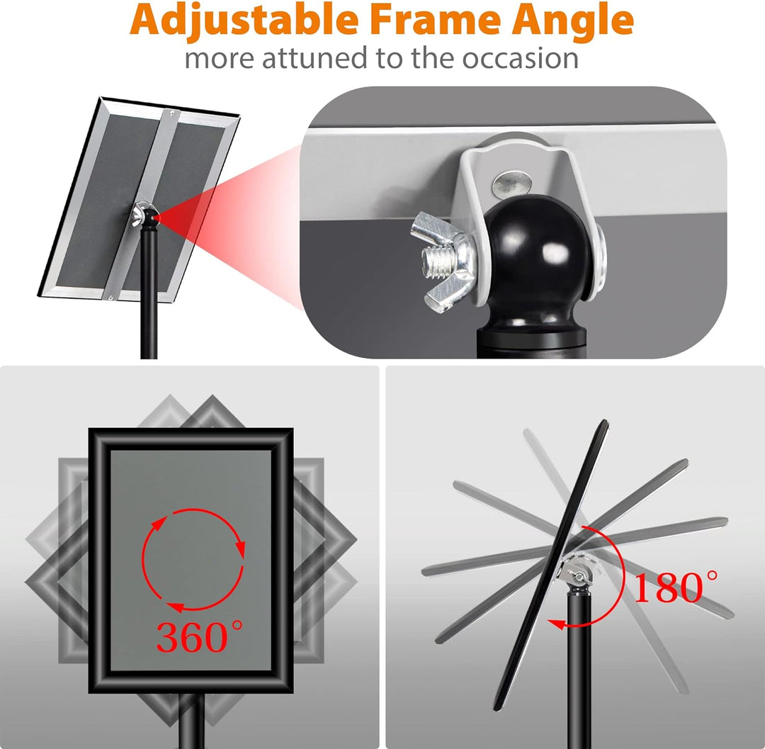 VAIIGO A4 Infoständer Höhenverstellbar Aluminium DIN A4 Plakatständer Informationsständer Präsentati
